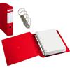 Sei Rota Raccoglitore A4 rosso Sei Rota Stelvio - 4 anelli 25 mm - dorso 3,5 cm - 22x30 cm