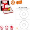 Markin Etichette per cd/dvd bianche Markin Coprente - Ø 114,5 mm - 200 etichette