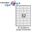 Starline Etichette multiuso bianche Starline - 47,5 x 35 mm - 3200 etichette