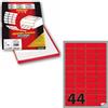 Markin Etichette multiuso rosso fluo Markin - 47,5 x 25,5 mm - 4400 etichette