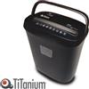 Titanium Distruggidocumenti a frammenti P-3 Titanium nero - 5 fogli (manuale) - 13 lt - 2,2 m/min