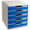 Multiform Cassettiera modulo A4 5 cassetti grigio/blu multiform - Z04006