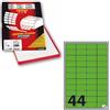 Markin Etichette multiuso verde fluo Markin - 47,5 x 25,5 mm - 4400 etichette