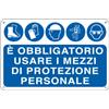 Cartelli Segnalatori Cartello alluminio 30x20cm 'e' obbligatorio usare i mezzi di protez. individ.' - Z11330