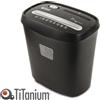 Titanium Distruggidocumenti a frammenti P-3 Titanium nero - 8 fogli (manuale) - 15 lt - 2,2 m/min