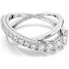 Swarovski Anello Hyperbola, Taglio misto, Bianco, Placcato color argento