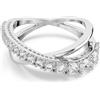 Swarovski Anello Hyperbola, Taglio misto, Bianco, Placcato color argento