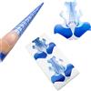 LEA-SHALL Cartine Stiletto Lunghe per Ricostruzione Unghie Professionali 100 Pezzi, LEA-SHALL Nail Art Per Unghie Gel Semipermanente Cartine Passione Unghie Nail Form Dotate Di Millimetraggio Manicure