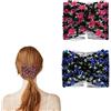 Set 4 Fermagli Per Capelli In Tessuto Per Bambine - Ornamenti A Fiore Leggeri, Colori Grigio E Rosa