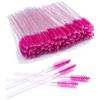 Deciniee 300 PCS Pennello per Ciglia -Pennello per Sopracciglia Monouso - Spazzola Per Ciglia Per Extension Ciglia/Sopracciglia- Sopracciglia Make Up - Scovolino Mascara Monouso-Pennello Trucco - Rosa Rossa