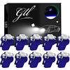 GLL Grandview 10pcs Blu T5 B8.5 Lampadine Cruscotto a LED 1-5050-SMD per Tachimetro Auto Strumento Cruscotto Indicatore Indicatore del Pannello Luminoso Lampada Cruscotto Garanzia di 2 Anni