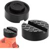 JurciCat 2 Pezzi Tampone In Gomma Cric Per Auto Cuscino In Gomma Universale Cric Auto Con Scanalatura e Superficie Antiscivolo Per Tutte Le Auto Fino a 5 Tonnellate(Nero)