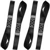 Dryxog 4 Pezzi Cinghie di Fissaggio Poliestere Cricchetto Straps Cinghie Fissaggio Fettuccia Portapacchi Auto Cinghia Lacci Corda Carico per Moto Bicicletta Bagagli Campeggio Durante Trasporto