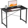 Sweetcrispy Scrivania, tavolino piccolo 101,6 x 50 x 75,4 cm (40 in), scrivania in metallo, tavolo da ufficio per studio, camera da letto, soggiorno, studio, tavolo da lavoro, colore nero