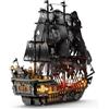 Brihappen Set di costruzione di navi pirata con luce LED, set di costruzione giocattolo a forma di nave perla, modello di barca a vela, decorazione per la casa, regalo di Pasqua, Natale, compleanno
