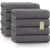 GREEN MARK Textilien NatureMark Asciugamani - Set da 8 Pezzi - 100% Cotone, Morbidi e Altamente Assorbenti, Qualità Premium per Bagno, Spa e Palestra, 50 × 100 cm, Grigio Antracite