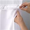 Hookless It's A Snap! - Tenda da doccia in tessuto di poliestere con magneti, con finestra trasparente, 177,8 x 137,2 cm, impermeabile, facile da installare, colore: bianco