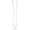 DRW Vaso da pavimento con piede in vetro trasparente 12,5 x 12,5 x 60 cm