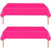 MOMAHUA 2 Pezzi Tovaglia Rosa Rosso Tavolo in Plastica 137x274cm, Tovaglia Rettangolare Copri Tavolo per Tavolo da Giardino Tovaglia per Esterni per Ristorazione, Feste, Party, Matrimoni o Casa