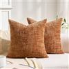 BonBotimen Federe Cuscini 45x45 Arancia Copricuscino Divano in Ciniglia Velluto, Copricuscino Moderni Cuscino Elegante Morbido Decorativo Per Divano, Camera Da Letto, Soggiorno, Set da 2