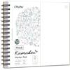 Ohuhu Taccuino da Disegno Quadrato 21x21 cm Antitraspirante - Carta Extra Spessa Migliorata 280 g/m² - 50 Fogli (100 Pagine) Utilizzabili su Entrambi i Lati - Rilegatura a Spirale