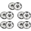 QUARKZMAN 5 Set Bottoni Automatici a Pressione 19mm Bottoni a Pressione da Cucire Metallo Accessori per Chiusura Borse Vestiti Jeans Cucito Artigianale, Argento