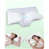 FEYIDEO Cuscino Cervicale per Dormire, 70x40 Grande Cuscino Ergonomico in Memory Foam, Cuscino per Supporto per Chi Dorme di Lato, sulla Schiena e a Pancia in Giù