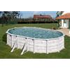 Piscina fuori terra ovale GRE Groenlandia Connect 610 × 375 h132 cm con filtro a sabbia