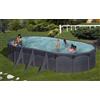 730 x 375 cm - h 1,32 m GRE ANTHRACITE K CONNECT - Piscina ovale fuori terra - filtro a sabbia