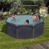 Ø 350 cm - h 1,32 m GRE ANTHRACITE K Connect - Piscina fuori terra rotonda - filtro a sabbia