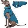 Lelepet Giacca invernale calda per cani con imbracatura integrata, cappotto foderato in pile antivento per cani di taglia grande, gilet riflettente per il freddo con fibbia regolabile, Border Collie