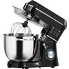 HOMCOM Impastatrice Planetaria 1400W con Ciotola 7L e 6 Velocità, Gancio Impastatore, Frusta e Sbattitore, Nero | Aosom Italy