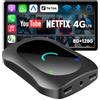 ATOTODIRECT Adattatore CarPlay Android Auto Wireless + Android Completo, Car VideoBox con Ingresso/Uscita HDMI, 4G LTE, Dual-BT, DriveChat, AI Box CarPlay Wireless per Netflix/YouTube/TikTok/scheda TF, CB7SBX