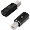 CERRXIAN 2 adattatori da USB C a USB B Midi, da tipo C femmina a USB 2.0 maschio per stampante, convertitore in alluminio per collegare dispositivi di tipo C a pianoforti elettrici, stampanti, ecc