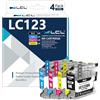 LCL Cartucce d'inchiostro Compatibile LC121 LC123 LC123BK LC123C LC123M | LC123Y Sostituzione per Brother MFC-J4410DW J4510DW J4610DW J4710DW J470DW J6920DW J870DW J245(1Nero 1Ciano 1Magenta 1Giallo)