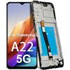DTD LCD Schermo per Samsung Galaxy A22 5G SM-A226B, SM-A226B/DS, SM-A226B/DSN di Ricambio Display Touch Screen Digitizer Parti di Riparazione (6.6,Nero con Cornice)
