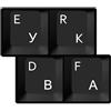 HQRP Adesivi per Tastiera Russo Ucraino Cirillico Lettere Bianchi su Sfondo Trasparente per tutte le Tastiere Computer Portatili Notebook Laptop