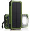 Ausla Banca di energia solare portatile ricarica veloce doppio USB Polar Mobile Power Bank caso fai da te Kit Verde