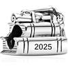 TCZNAF Graduation Charm Libro di Laurea Ciondolo Pendant Compatibile per Bracciali Europei Regalo di gioielli per la Laurea