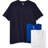 Nautica Men's 3-Pack Cotton Crew Neck T-Shirt, Peacoat/Cobalt/White, XL
