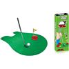 Kiuiom Divertente Minigolf Regalo da Uomo,Mini Golf Putter Gioco da Toilette,Golf Bagno Gioco,Set 6 Pezzi con Mazza,Tappetino,2 Palline e Appendiabiti,Adatto per Regali Divertenti per Bambini