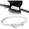 HOMURY Katana - Porta spada con cintura, 110 cm, in pelle PU, regolabile, per rievocazioni, appassionati di cosplay e samurai, colore: bianco