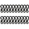 Temlum Piccola clip a moschettone da 2,5 cm, portachiavi in alluminio, clip a moschettone per chiavi, zaino, pesca, campeggio, attività all'aperto (nero, 20 pezzi)