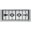Barazza 1PBF104 piano cottura Nero, Acciaio inox Da incasso Gas 4 Fornello(i)