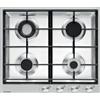 Barazza 1PBF64 piano cottura Nero, Acciaio inox Da incasso Gas 4 Fornello(i)