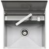 Barazza 1LLB60 Lavello semifilo filotop cm. 57 x 51 con coperchio - miscelatore escluso - Acciaio inox