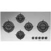 Barazza PM95 piano cottura Nero, Acciaio inox Da incasso 90 cm Gas 5 Fornello(i)