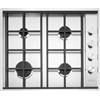 Barazza PL4IGD piano cottura Nero, Acciaio inox Da incasso 65 cm Gas 4 Fornello(i)