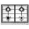 Barazza PF74 piano cottura Nero, Acciaio inox Da incasso 70 cm Gas 4 Fornello(i)