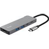 Trust Docking Station Trust Dalyx per Notebook USB 3.2 tipo-C Grigio [26062]